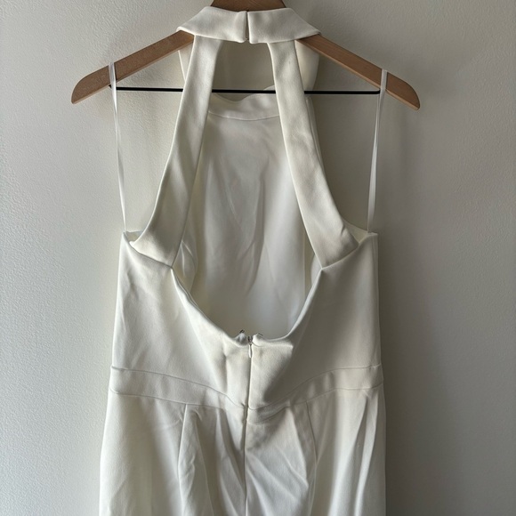 Xscape Crepe Halter Neck side slit dress Sz 16 - Picture 6 of 10